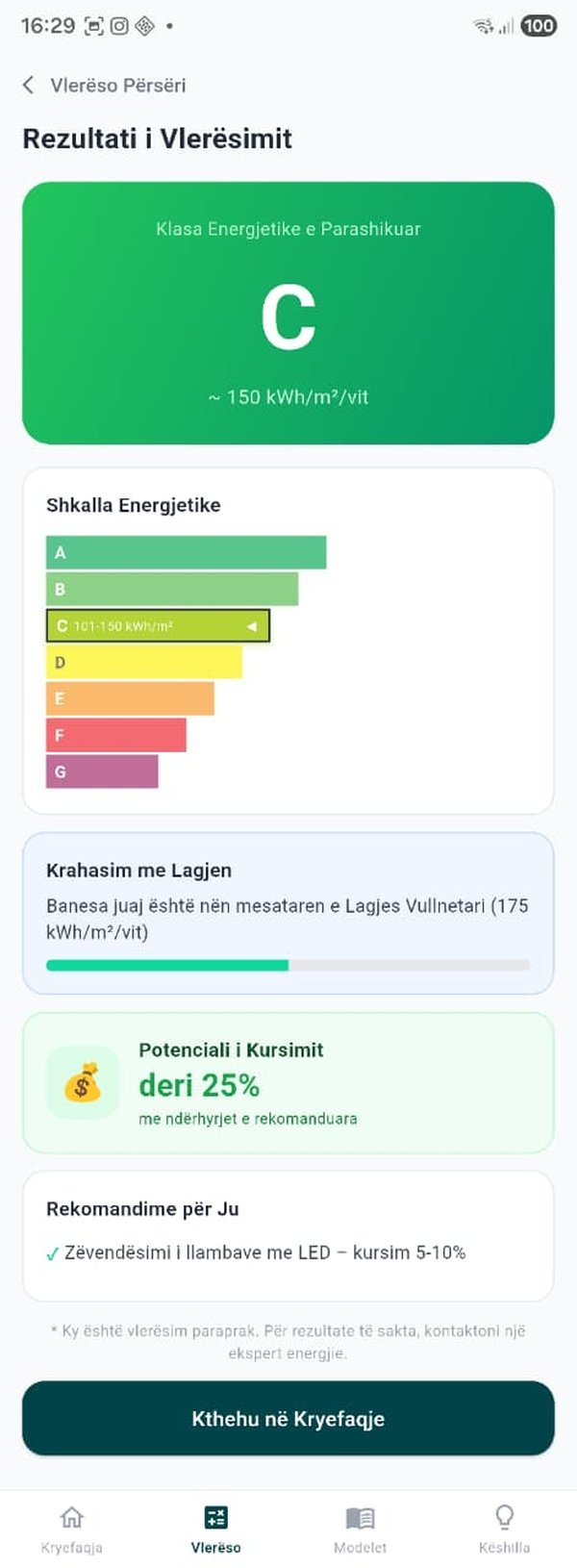 EnerSkor Rezultati Vlerësimit